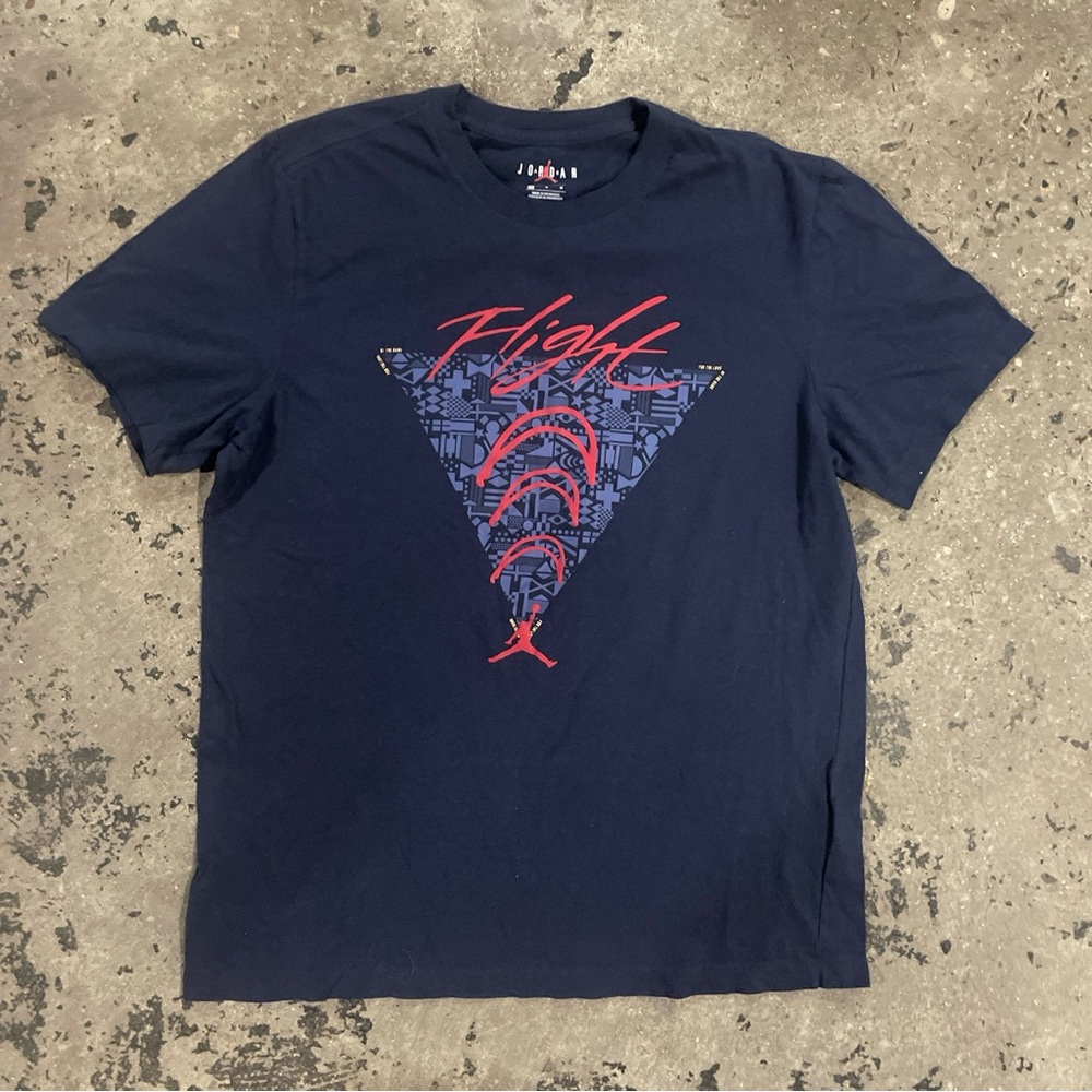 Jordan flight native anerican inspired tshirt size m blue rare